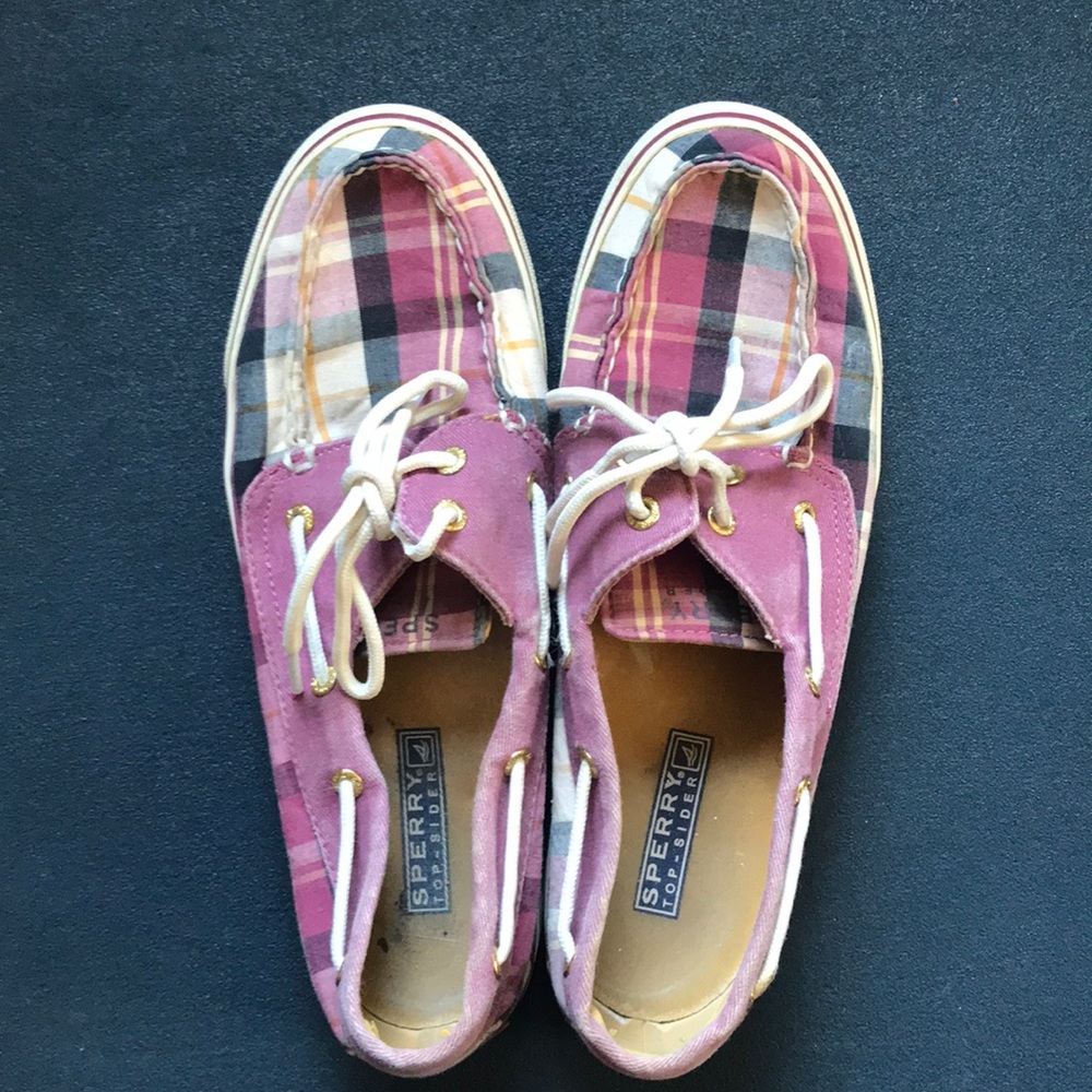 Purple Plaid Sperrys